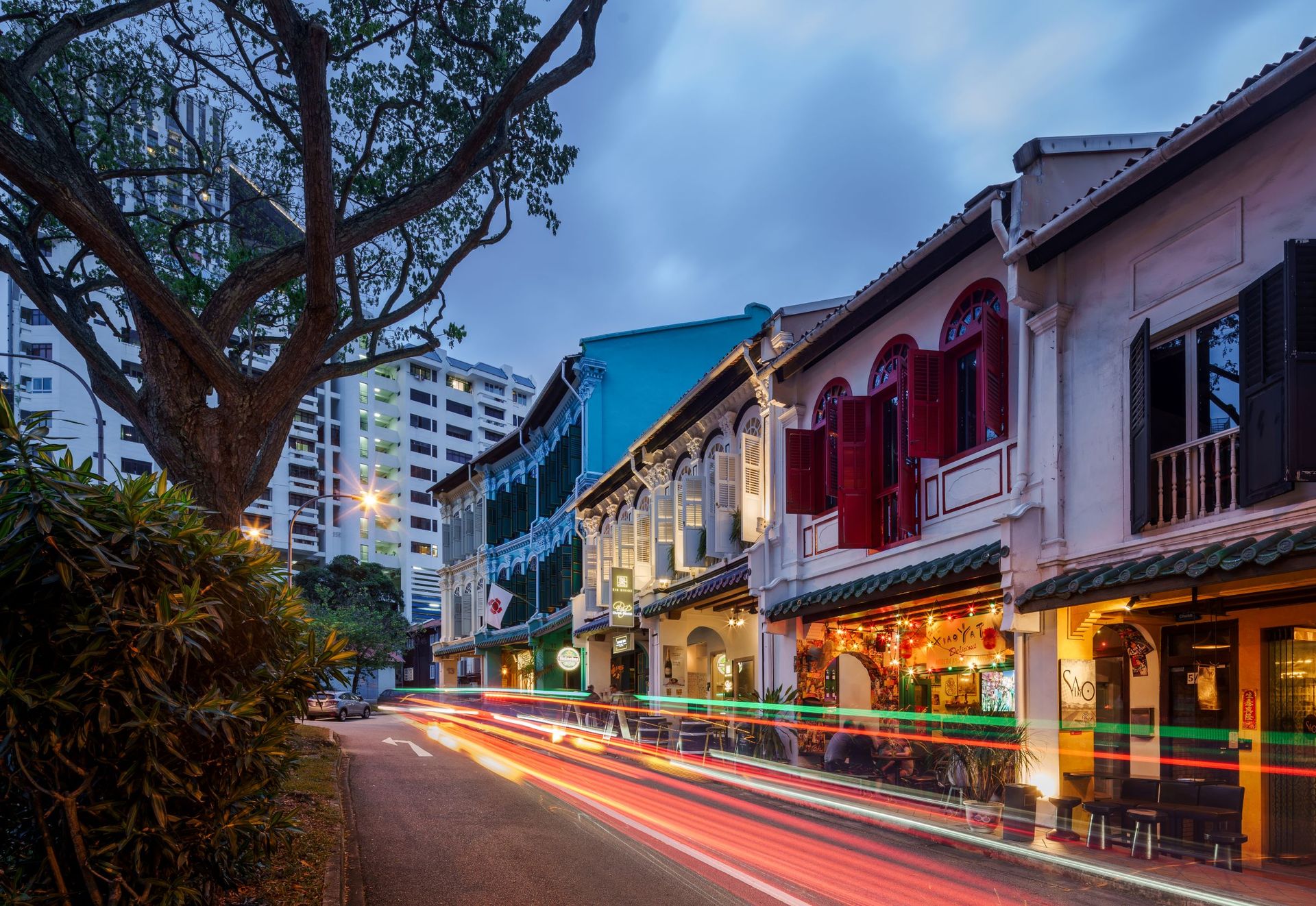 Nightlife along Duxton Road